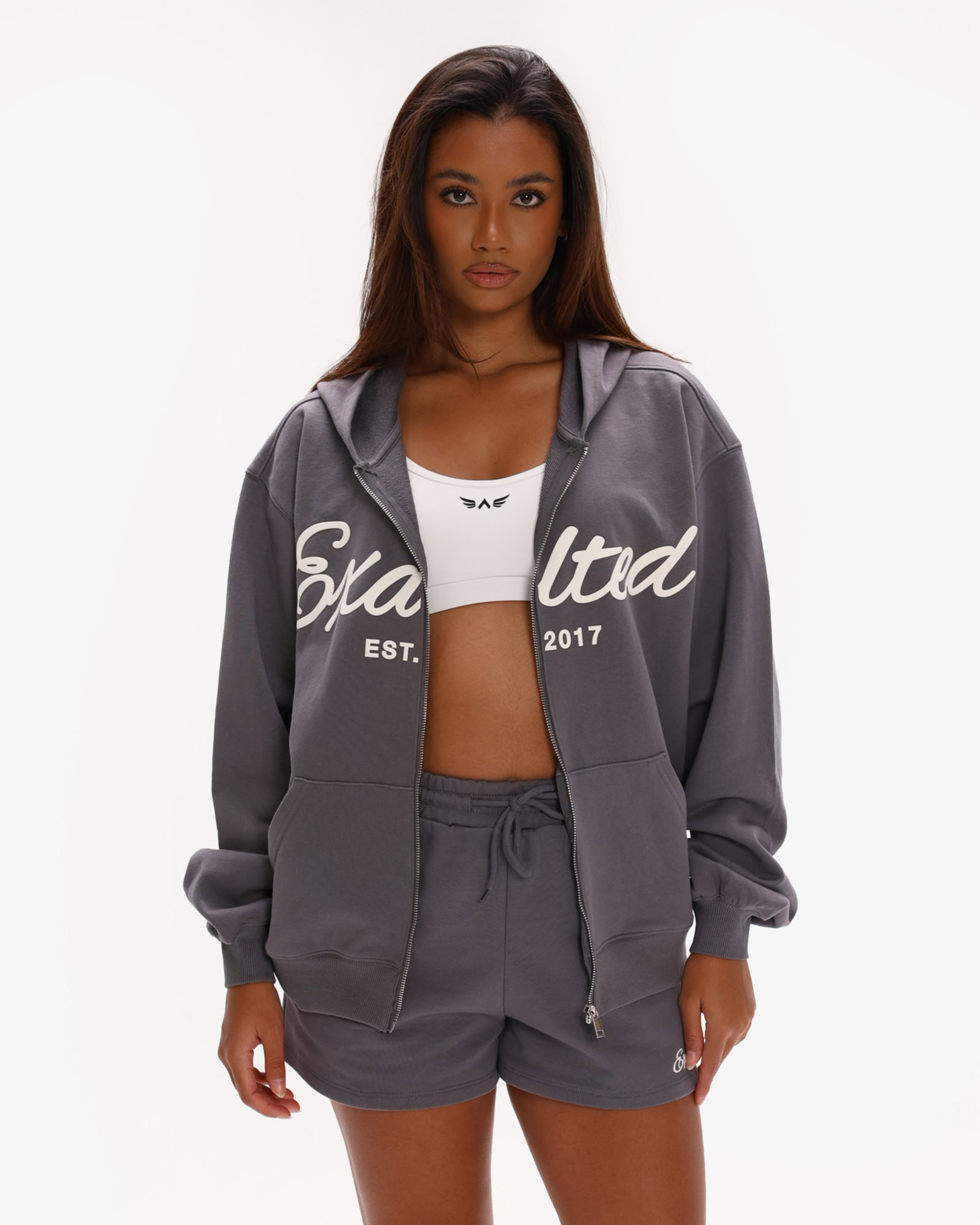 Off-Duty Zip Oversized Hoodie