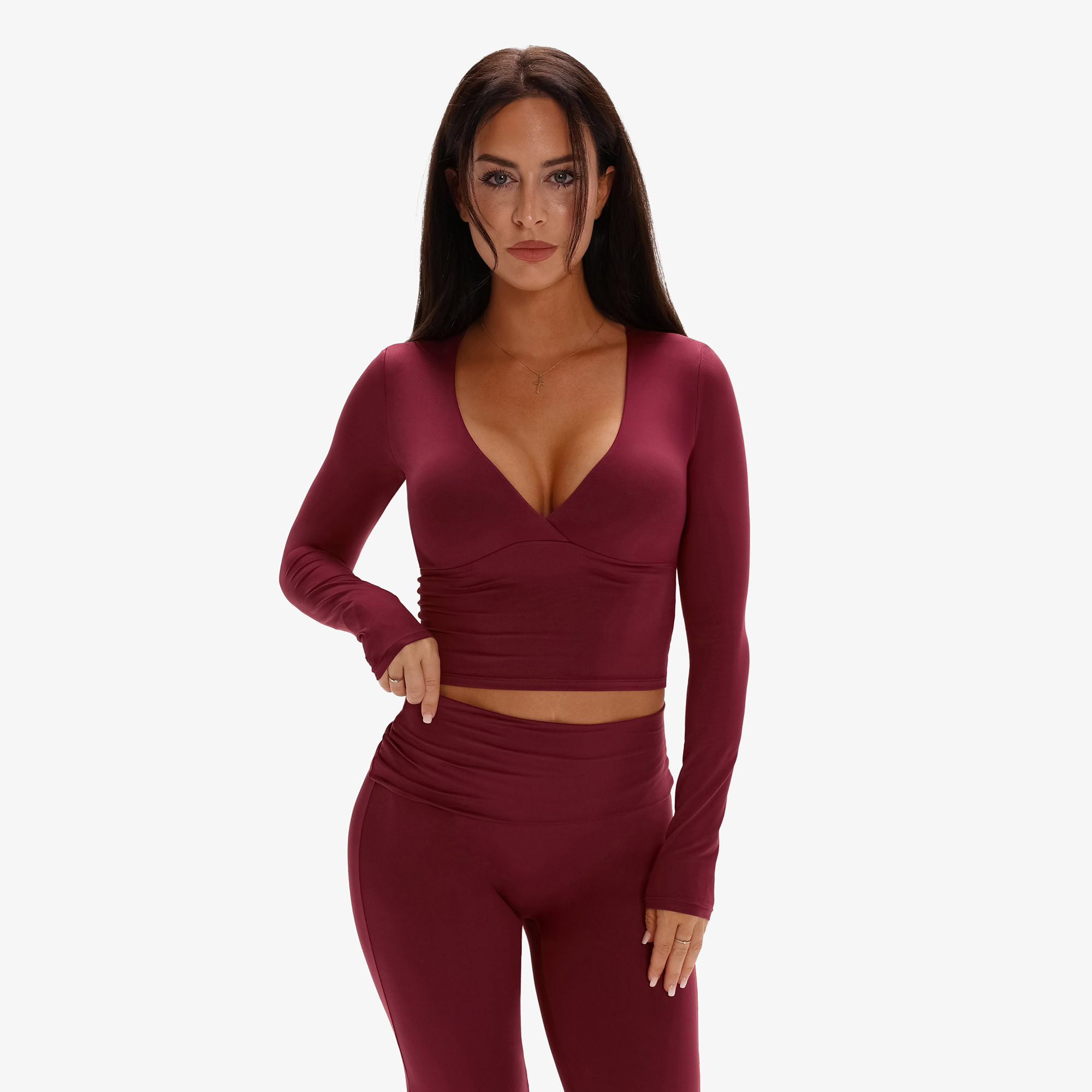 E-shop Exalted Serenity Soft Touch Top - merlot, L