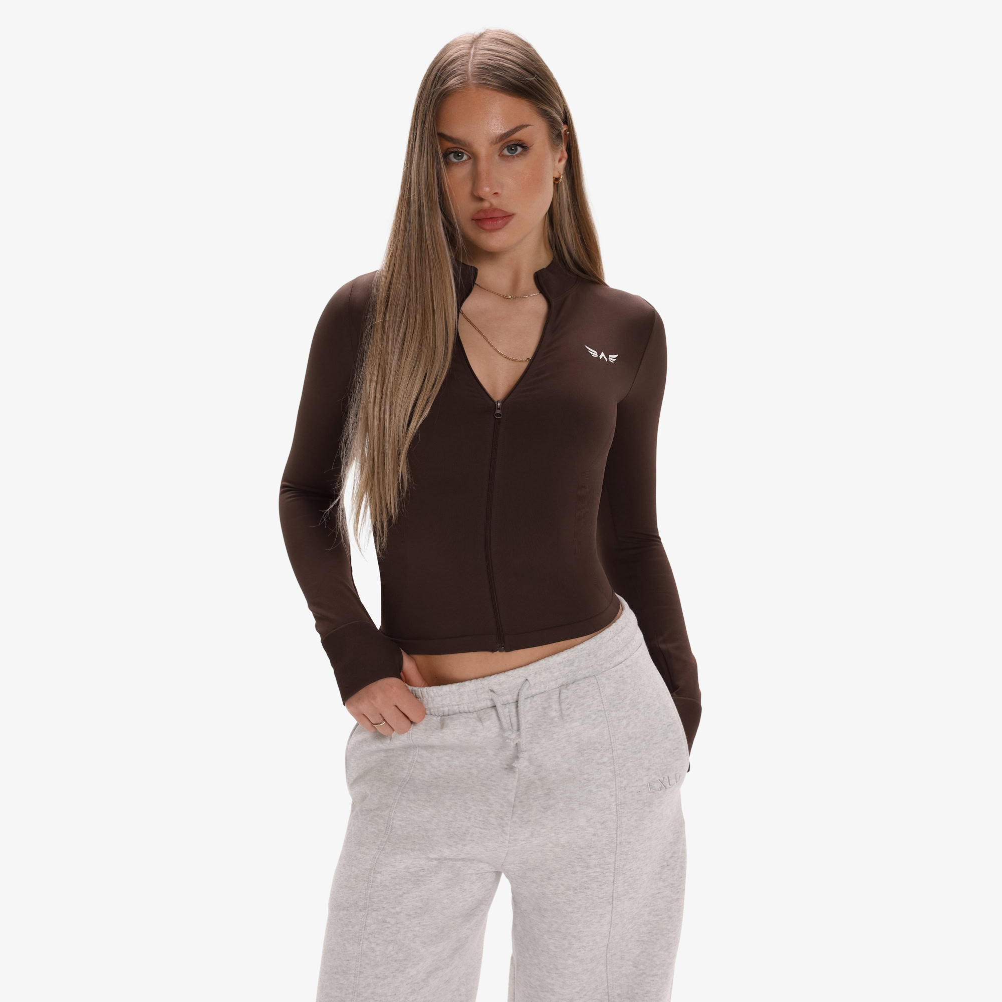 E-shop Exalted Impact Seamless Light Jacket - cocoa brown, L