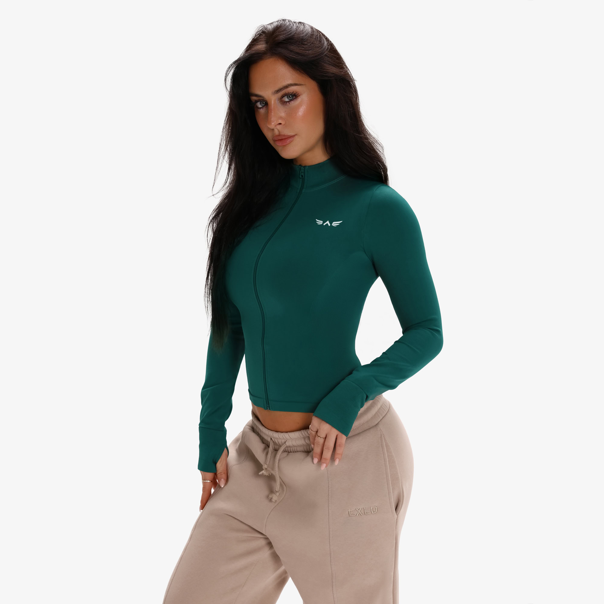 E-shop Exalted Impact Seamless Light Jacket - deep green, L