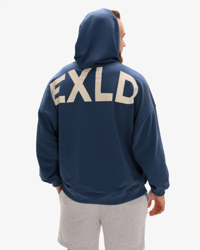 トップス Xogul Eyeleted logo Hoodie navy EXLD OVERSIZED Hoodie | Exalted